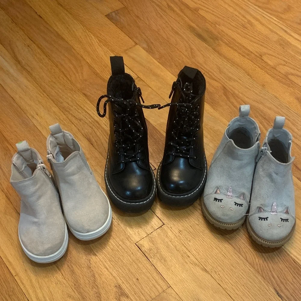 Lot Bundle Set Trendy Toddler Boots Collection Size 8